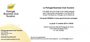 Repas mensuel du Portugal Business Club Touraine - octobre 2013