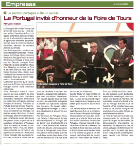 Article sur la Foire de Tours 2014 sur le Luso Jornal 173 du 14 mai 2014