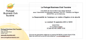 Réunion mensuelle de septembre 2014 du Portugal Business Club Touraine